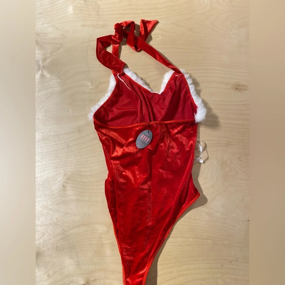 Avid Love Red One Piece Santa Swimsuit with White Trim XXL (OP)